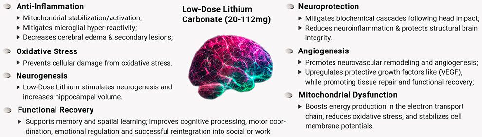 graph showing how low-dose Lithium protects the brain